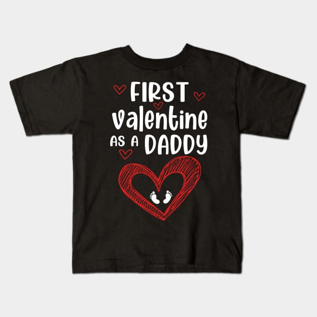 first valentine as a daddy Kids T-Shirt by Bagshaw Gravity